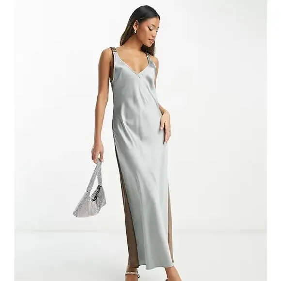 halter neck dress a line Isabel Satin Halter Mini Dress